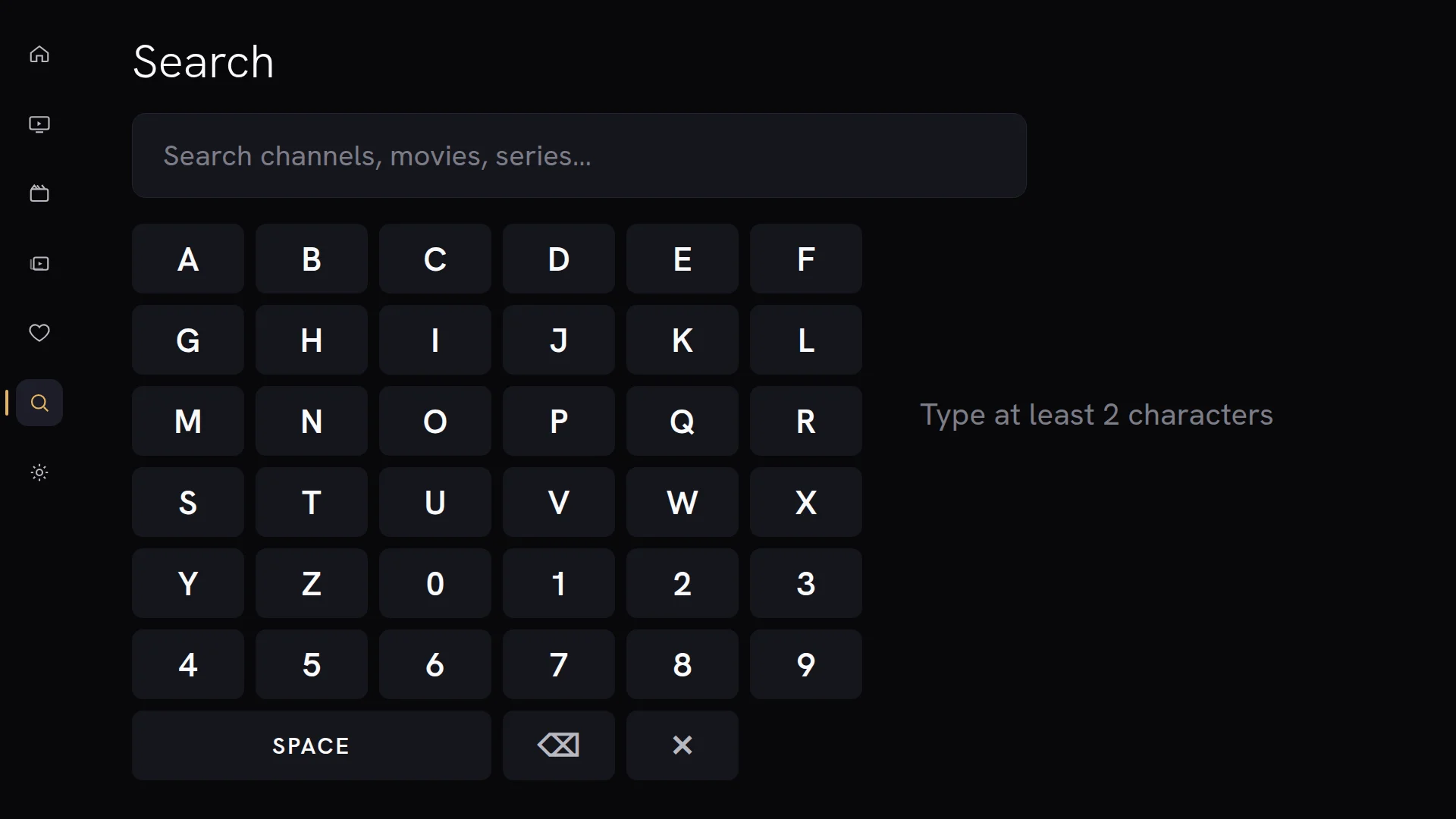 Chaipa search screen with an on-screen keyboard
