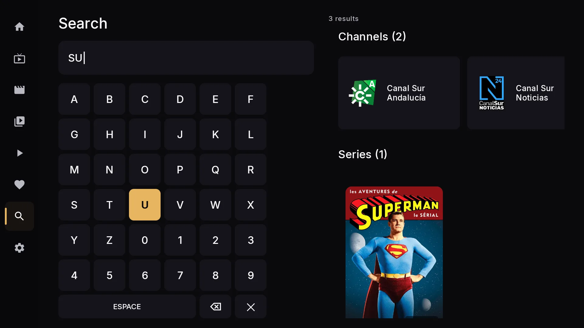 Chaipa search screen with an on-screen keyboard
