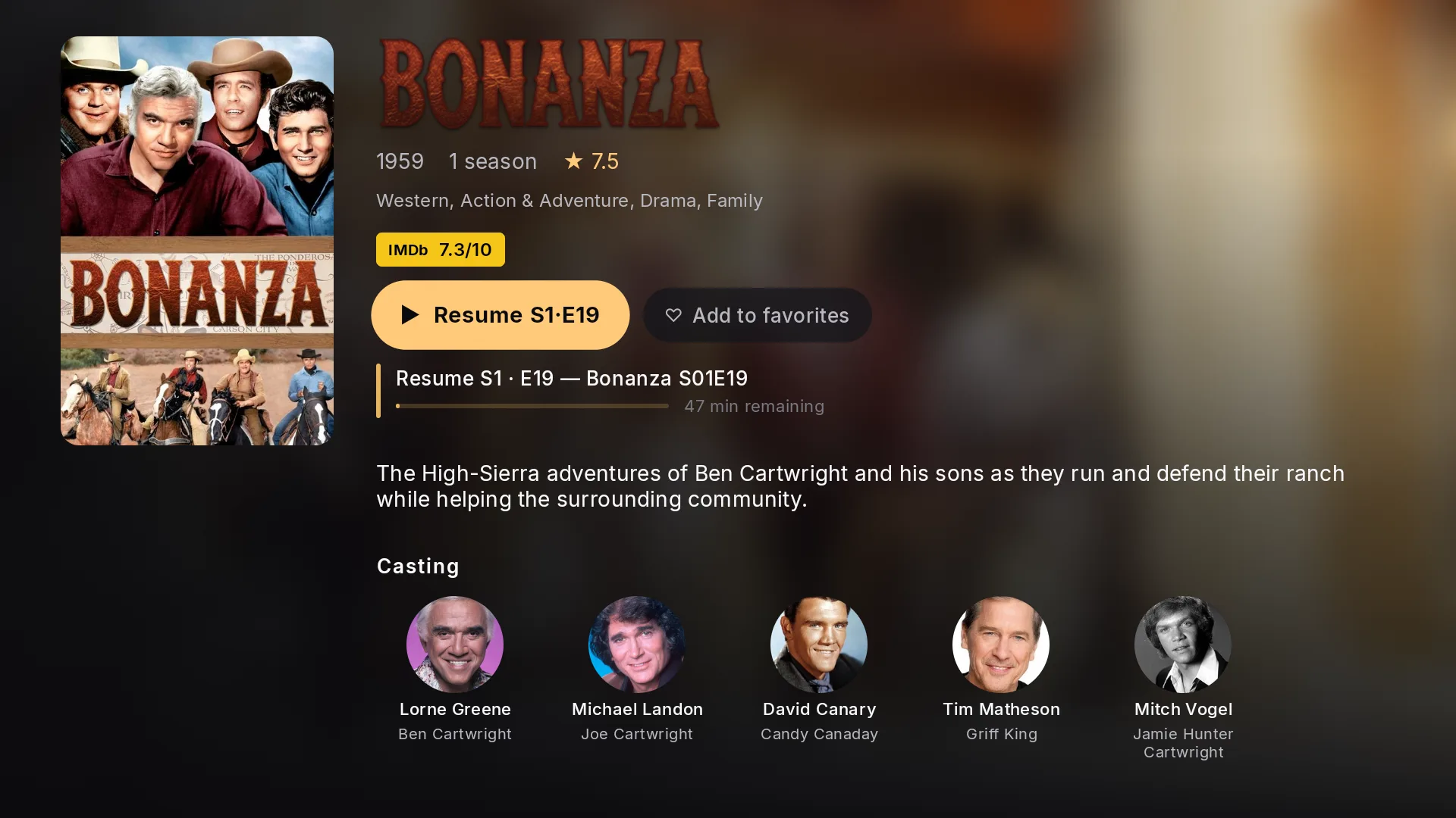 Chaipa series detail page with episodes and cast